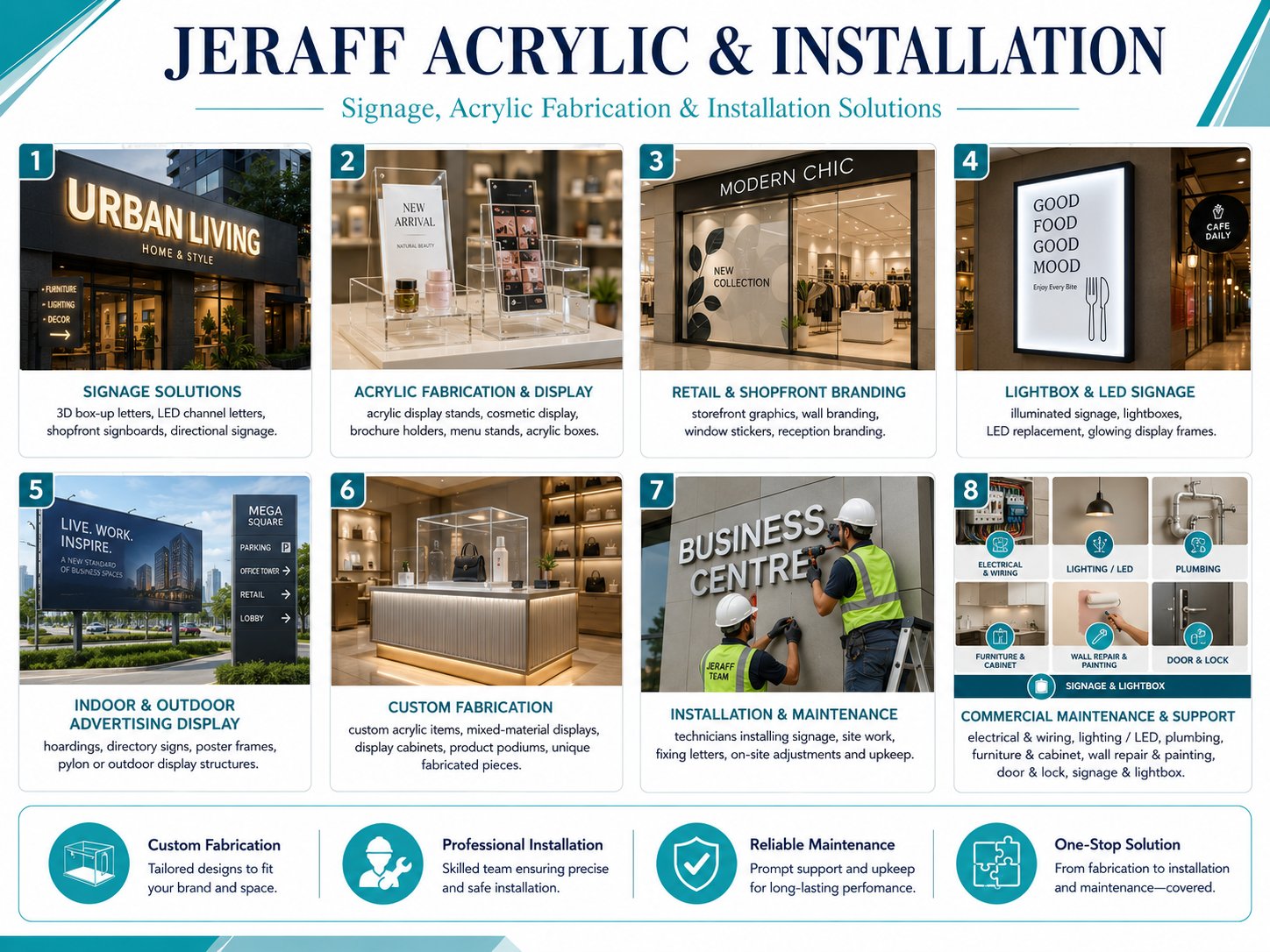 JeRaff Arcylic & Installation — service portfolio