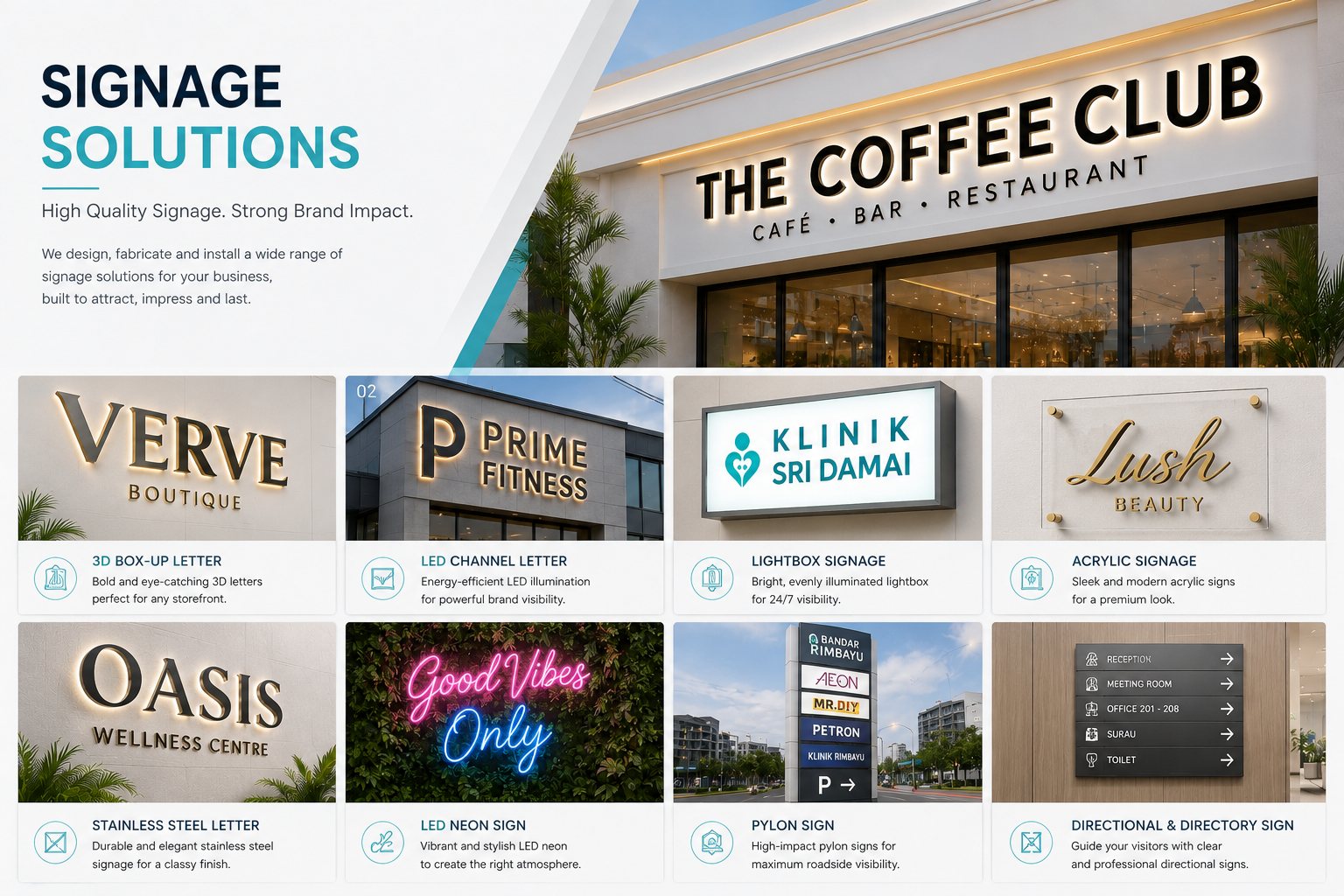 Signage solutions — JeRaff Arcylic & Installation