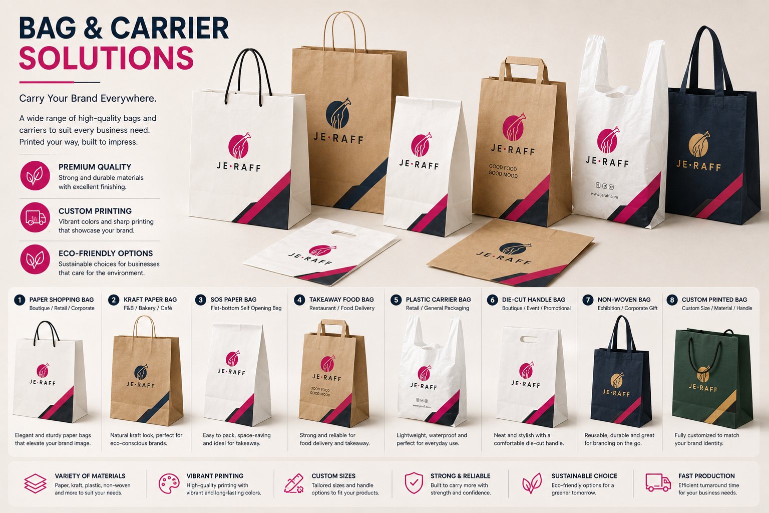 Bag & carrier solutions — JeRaff Advertising & Services
