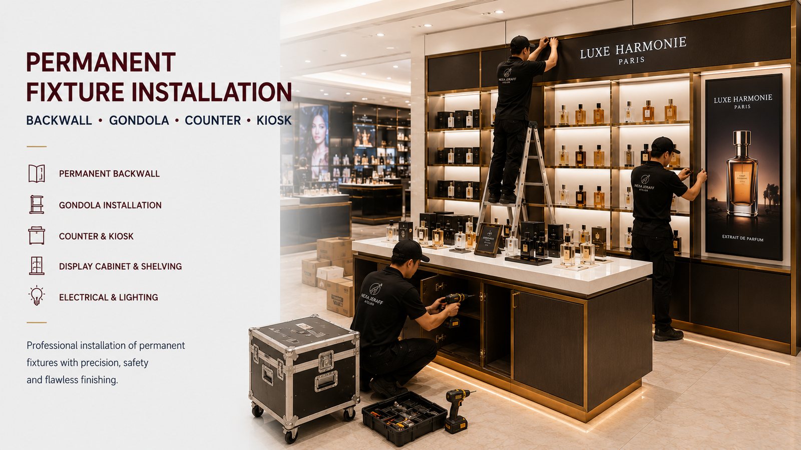 Permanent fixture installation — Nexa JeRaff Atelier